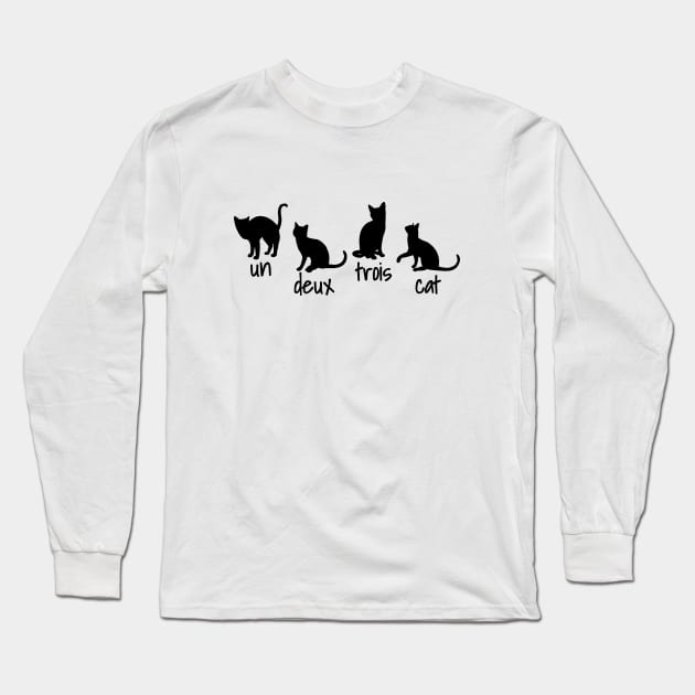 Un Deux Trois Cat Long Sleeve T-Shirt by LunaMay